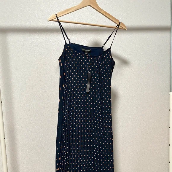Banana Republic | Dresses | Banana Republic Petite Polka Dot Pleated Maxi  Dress | Poshmark